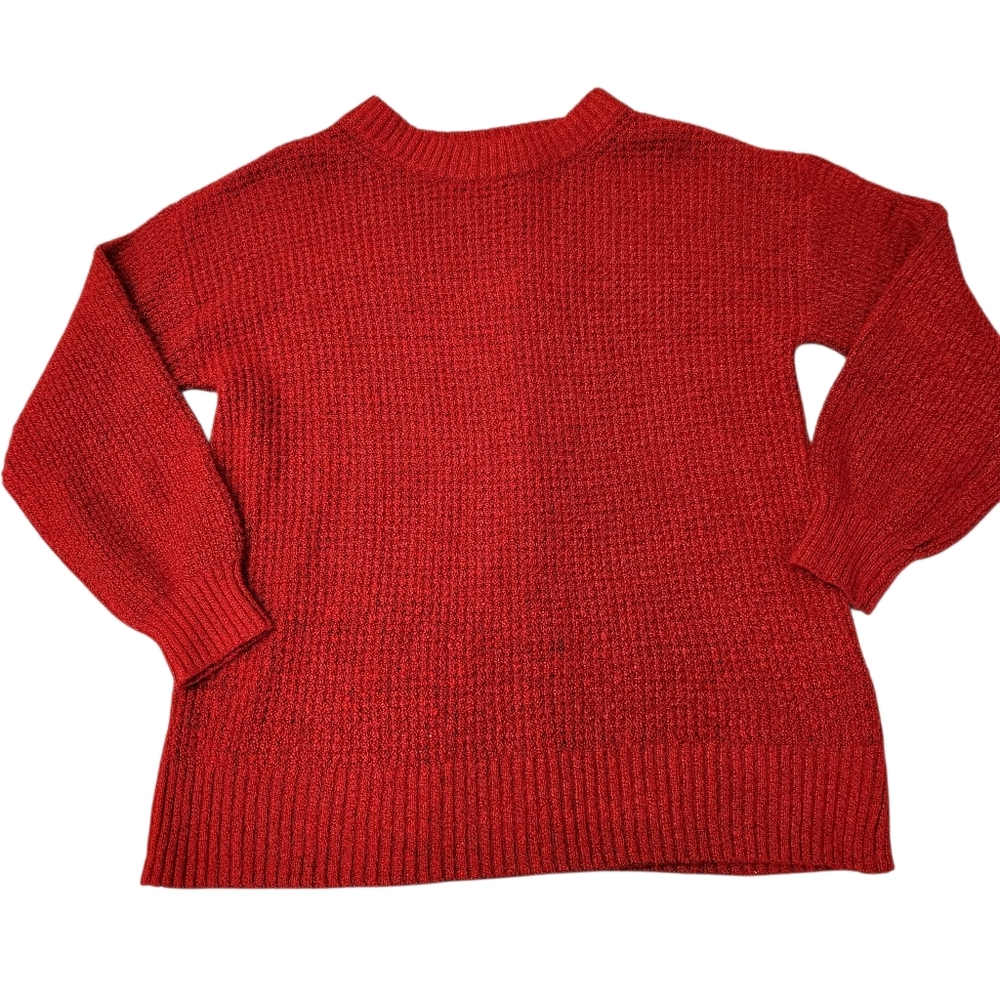 American Eagle Outfitters Vibrant Red Crew Neck Sweater